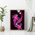 Pink Polynesian Pattern With Tropical Flowers Canvas Wall Art LT05 - Polynesian Pride