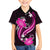 Pink Polynesian Pattern With Tropical Flowers Family Matching Puletasi Dress and Hawaiian Shirt LT05 Son's Shirt Pink - Polynesian Pride