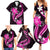 Pink Polynesian Pattern With Tropical Flowers Family Matching Summer Maxi Dress and Hawaiian Shirt LT05 - Polynesian Pride