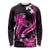 Pink Polynesian Pattern With Tropical Flowers Long Sleeve Shirt LT05 Unisex Pink - Polynesian Pride