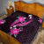 Pink Polynesian Pattern With Tropical Flowers Quilt LT05 - Polynesian Pride