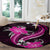 Pink Polynesian Pattern With Tropical Flowers Round Carpet LT05 - Polynesian Pride