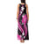 Pink Polynesian Pattern With Tropical Flowers Tank Maxi Dress LT05 - Polynesian Pride