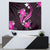 Pink Polynesian Pattern With Tropical Flowers Tapestry LT05 - Polynesian Pride