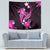 Pink Polynesian Pattern With Tropical Flowers Tapestry LT05 - Polynesian Pride