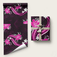Pink Polynesian Pattern With Tropical Flowers Wrapping Paper LT05 58" × 23" Pink - Polynesian Pride