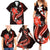 Red Polynesian Pattern With Tropical Flowers Family Matching Summer Maxi Dress and Hawaiian Shirt LT05 - Polynesian Pride