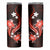 Red Polynesian Pattern With Tropical Flowers Skinny Tumbler