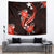 Red Polynesian Pattern With Tropical Flowers Tapestry LT05 - Polynesian Pride