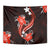 Red Polynesian Pattern With Tropical Flowers Tapestry LT05 - Polynesian Pride