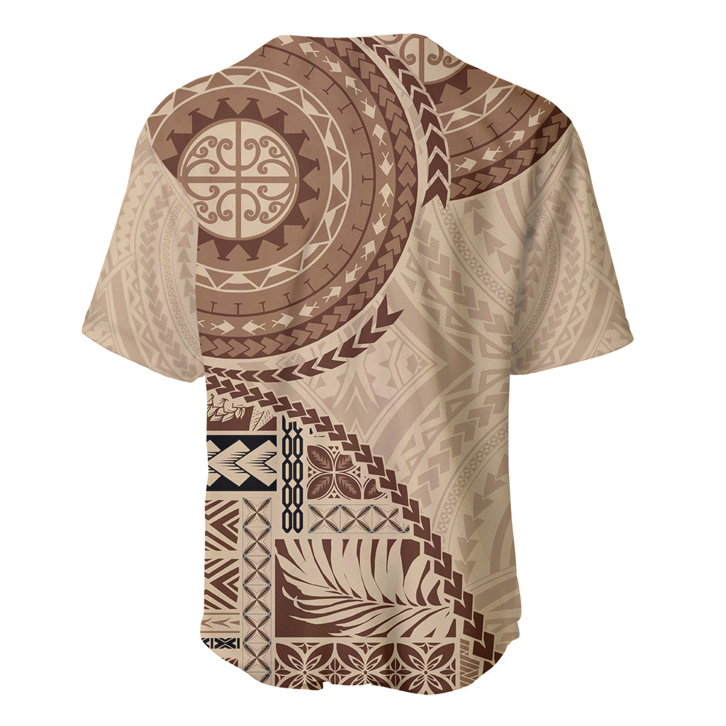 Samoa Siapo Pattern Simple Style Baseball Jersey LT05 - Polynesian Pride