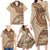 Samoa Siapo Pattern Simple Style Family Matching Long Sleeve Bodycon Dress and Hawaiian Shirt LT05 - Polynesian Pride