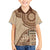 Samoa Siapo Pattern Simple Style Family Matching Puletasi Dress and Hawaiian Shirt LT05 Son's Shirt Brown - Polynesian Pride