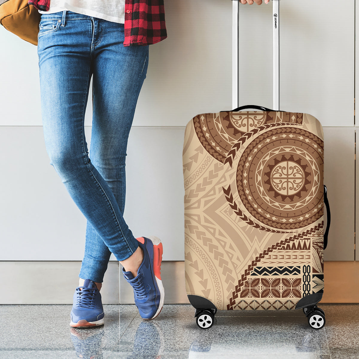 Samoa Siapo Pattern Simple Style Luggage Cover LT05 - Polynesian Pride