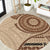 Samoa Siapo Pattern Simple Style Round Carpet LT05 Brown - Polynesian Pride