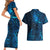 New Zealand Matariki Couples Matching Short Sleeve Bodycon Dress and Hawaiian Shirt Maori New Year LT05 - Polynesian Pride