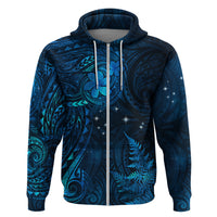 New Zealand Matariki Hoodie Maori New Year LT05 Zip Hoodie Blue - Polynesian Pride