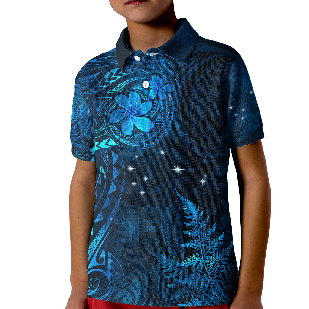 New Zealand Matariki Kid Polo Shirt Maori New Year LT05 Kid Blue - Polynesian Pride