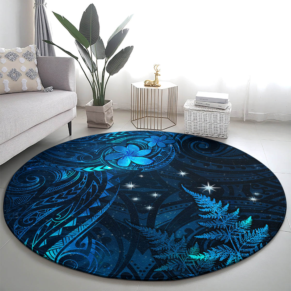 New Zealand Matariki Round Carpet Maori New Year LT05 - Polynesian Pride