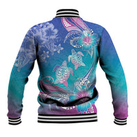 Polynesia Sea Turtle Couple Baseball Jacket Love Is Life LT05 - Polynesian Pride