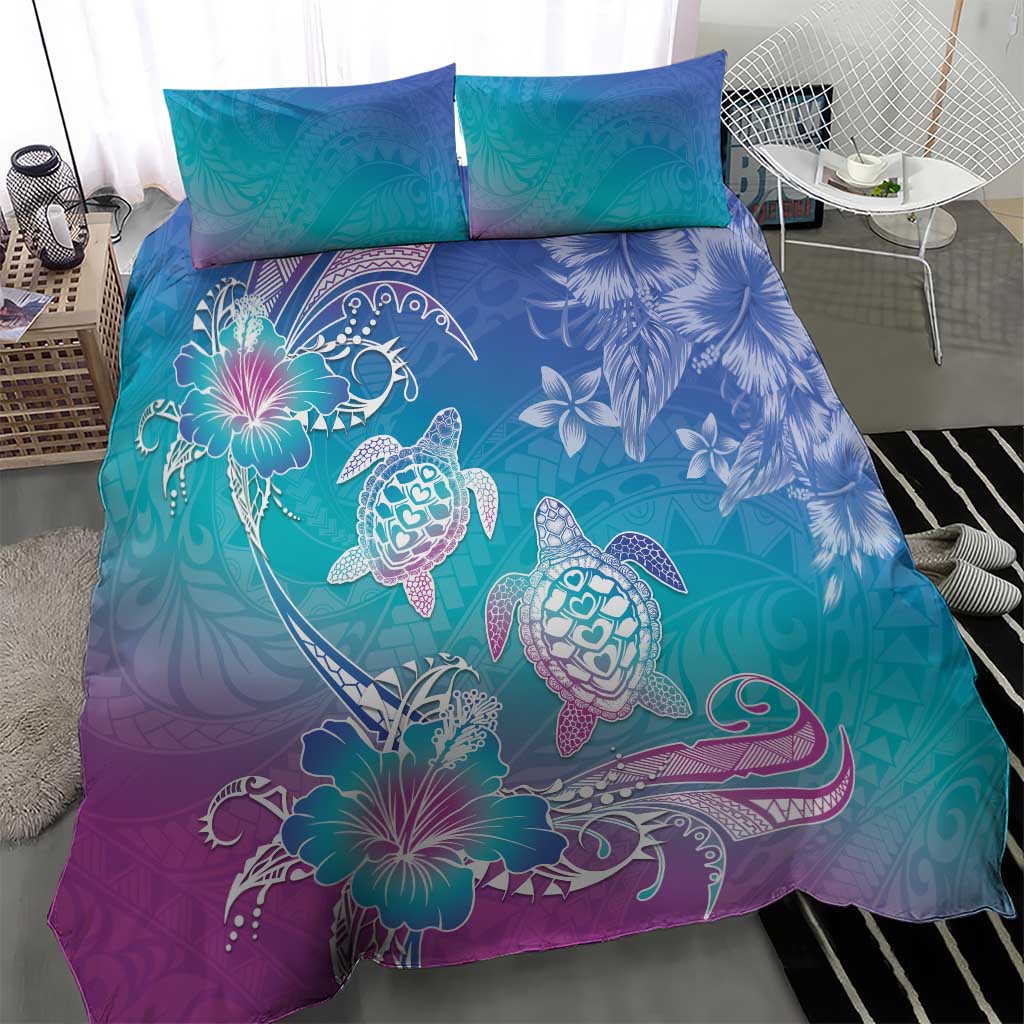 Polynesia Sea Turtle Couple Bedding Set Love Is Life