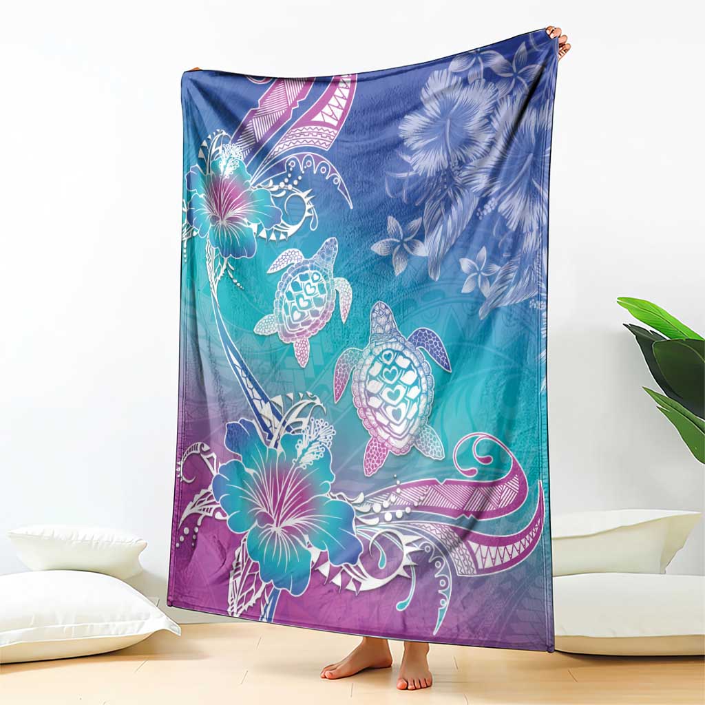 Polynesia Sea Turtle Couple Blanket Love Is Life LT05 - Polynesian Pride