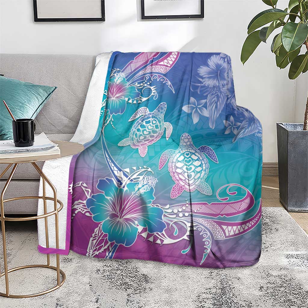 Polynesia Sea Turtle Couple Blanket Love Is Life LT05 - Polynesian Pride