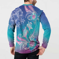 Polynesia Sea Turtle Couple Button Sweatshirt Love Is Life LT05 - Polynesian Pride
