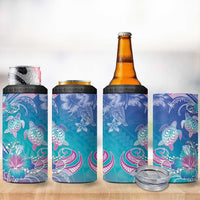 Polynesia Sea Turtle Couple 4 in 1 Can Cooler Tumbler Love Is Life LT05 - Polynesian Pride
