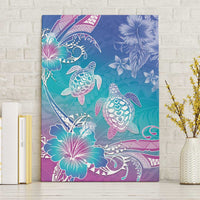 Polynesia Sea Turtle Couple Canvas Wall Art Love Is Life LT05 Without Frame Blue - Polynesian Pride