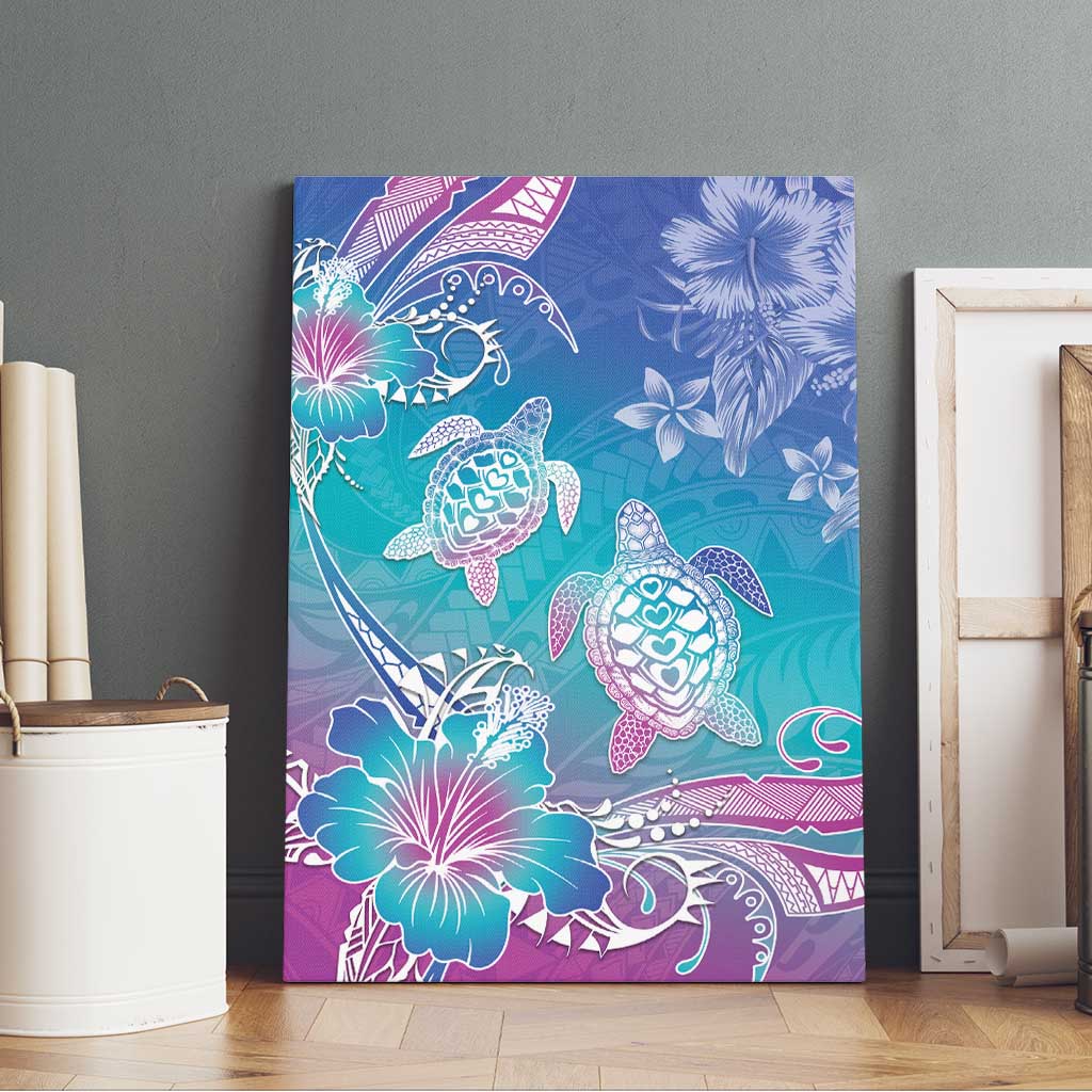 Polynesia Sea Turtle Couple Canvas Wall Art Love Is Life LT05 - Polynesian Pride