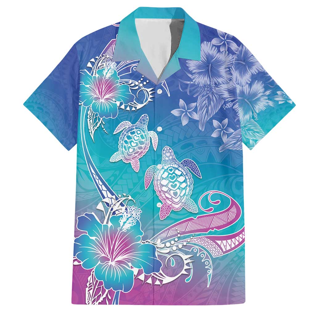 Polynesia Sea Turtle Couple Hawaiian Shirt Love Is Life LT05 Blue - Polynesian Pride