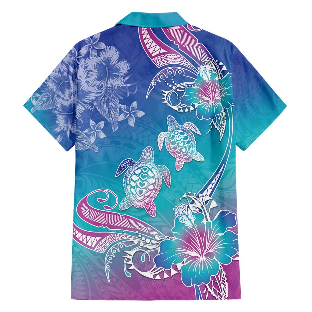 Polynesia Sea Turtle Couple Hawaiian Shirt Love Is Life