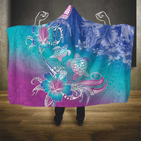 Polynesia Sea Turtle Couple Hooded Blanket Love Is Life LT05 - Polynesian Pride