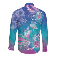 Polynesia Sea Turtle Couple Long Sleeve Button Shirt Love Is Life LT05 - Polynesian Pride