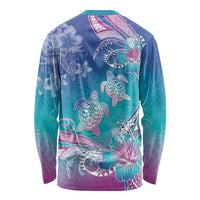 Polynesia Sea Turtle Couple Long Sleeve Shirt Love Is Life LT05 - Polynesian Pride
