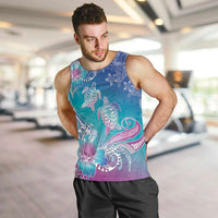Polynesia Sea Turtle Couple Men Tank Top Love Is Life LT05 Blue - Polynesian Pride