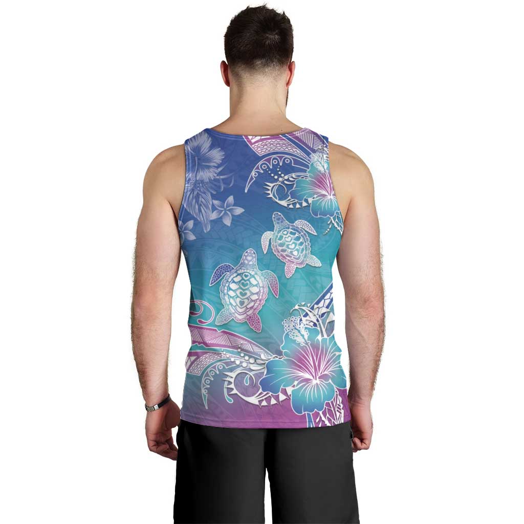 Polynesia Sea Turtle Couple Men Tank Top Love Is Life LT05 - Polynesian Pride