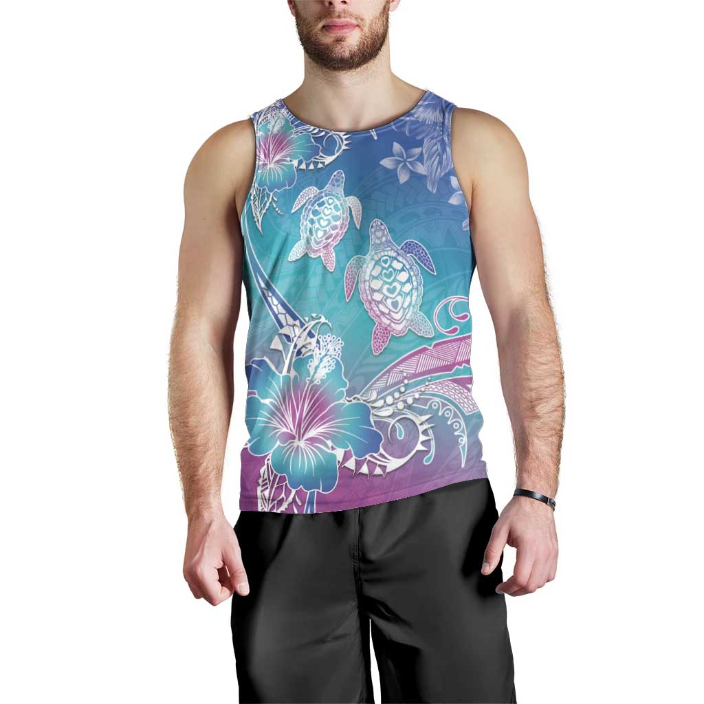 Polynesia Sea Turtle Couple Men Tank Top Love Is Life LT05 - Polynesian Pride