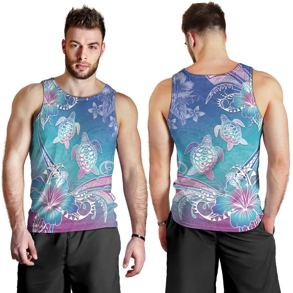 Polynesia Sea Turtle Couple Men Tank Top Love Is Life LT05 - Polynesian Pride