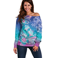Polynesia Sea Turtle Couple Off Shoulder Sweater Love Is Life