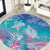 Polynesia Sea Turtle Couple Round Carpet Love Is Life