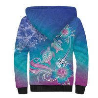Polynesia Sea Turtle Couple Sherpa Hoodie Love Is Life LT05 - Polynesian Pride