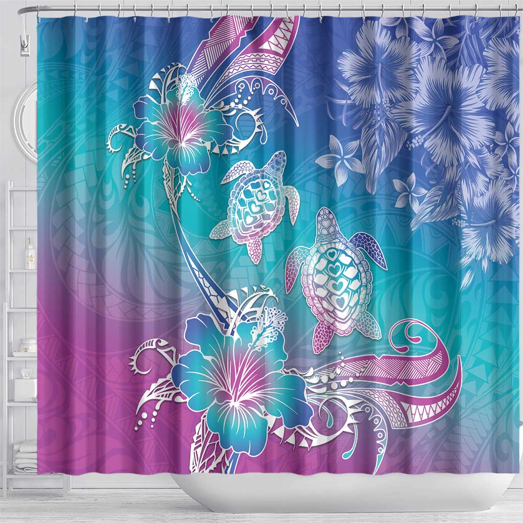 Polynesia Sea Turtle Couple Shower Curtain Love Is Life