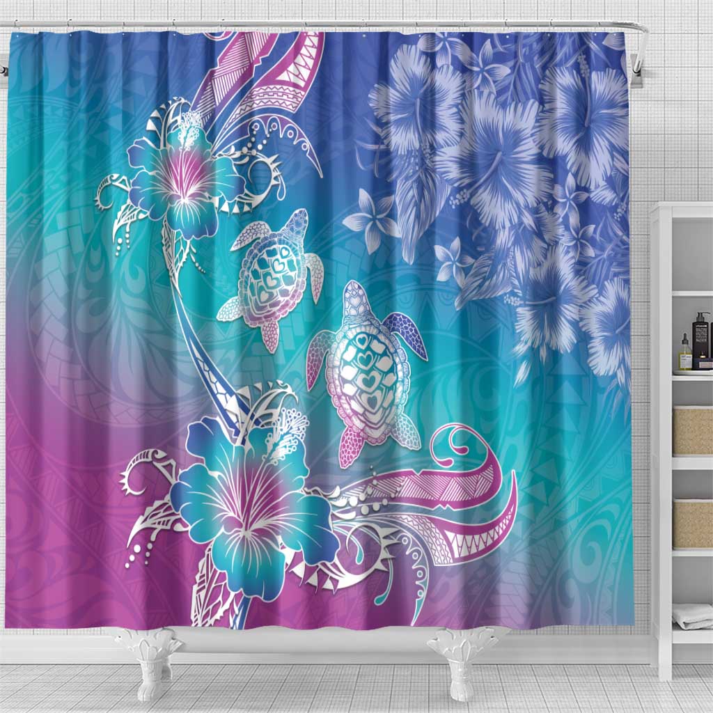 Polynesia Sea Turtle Couple Shower Curtain Love Is Life