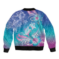 Polynesia Sea Turtle Couple Sleeve Zip Bomber Jacket Love Is Life