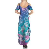 Polynesia Sea Turtle Couple Summer Maxi Dress Love Is Life LT05 - Polynesian Pride