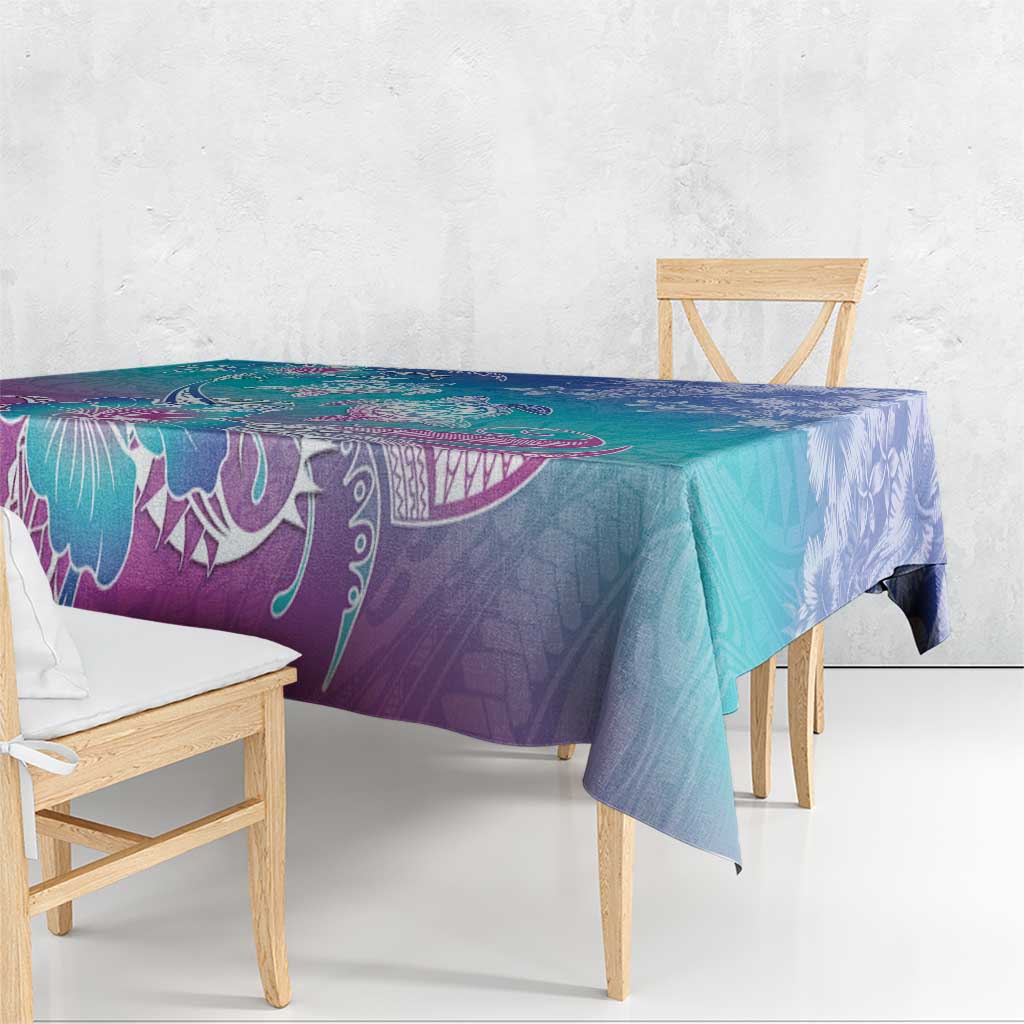 Polynesia Sea Turtle Couple Tablecloth Love Is Life LT05 - Polynesian Pride