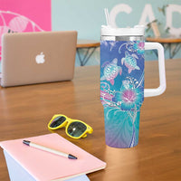 Polynesia Sea Turtle Couple Tumbler With Handle Love Is Life LT05 - Polynesian Pride