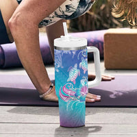 Polynesia Sea Turtle Couple Tumbler With Handle Love Is Life LT05 - Polynesian Pride